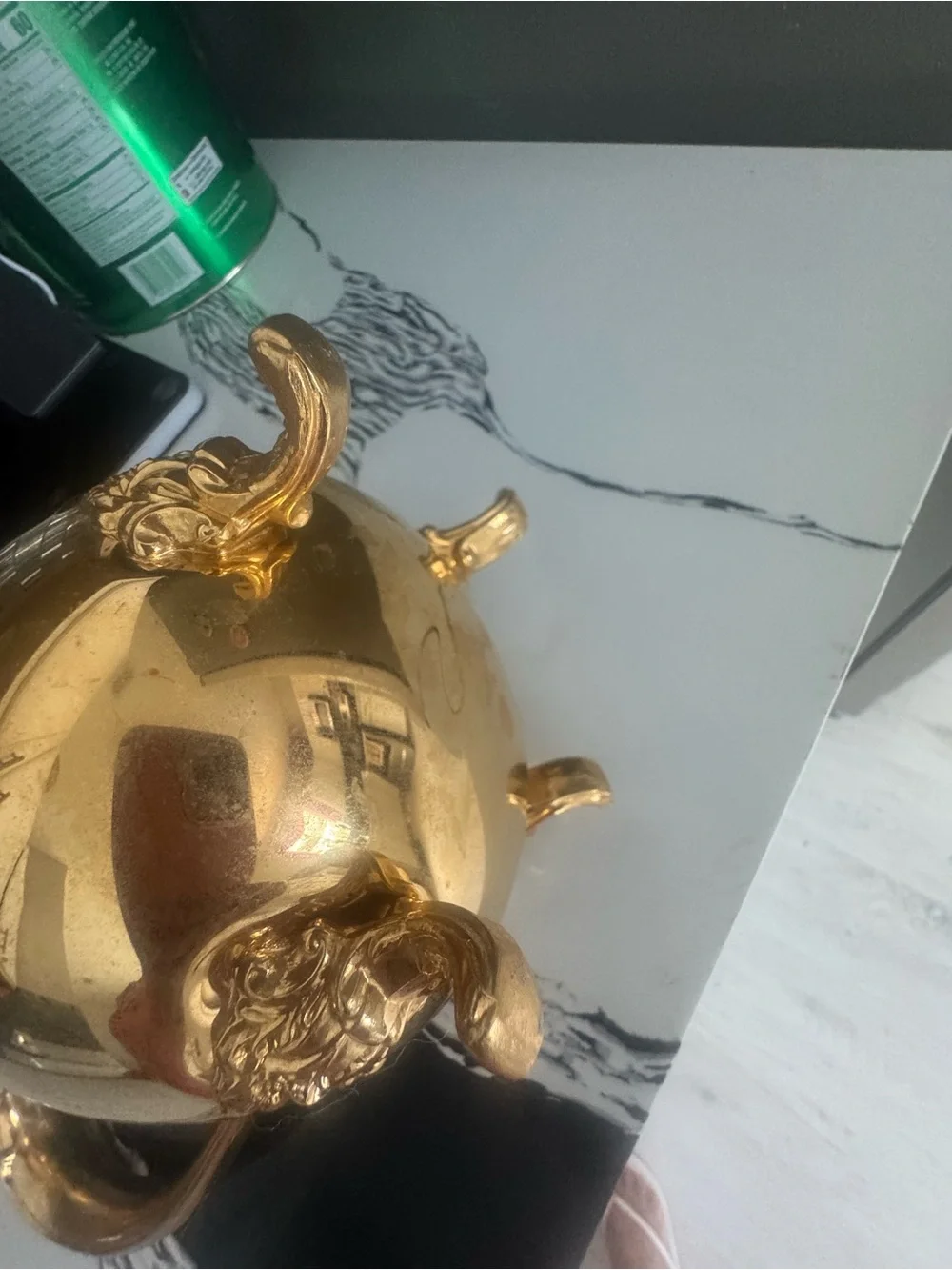 Ornate Gold Creamer Pitcher - Decorative Coffee & Tea Accessory
